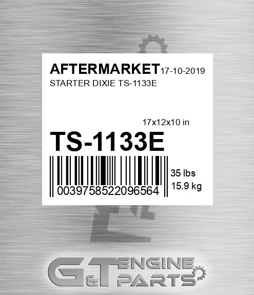 TS-1133E Starter Dixie Ts-1133e for AFTERMARKET