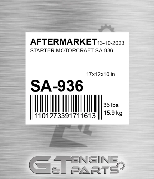 SA-936 Starter Motorcraft Sa-936 for AFTERMARKET