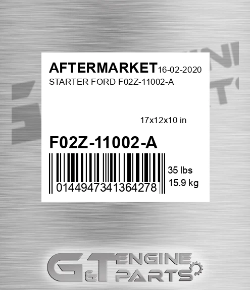 F02Z-11002-A Starter Ford F02z-11002-a for AFTERMARKET