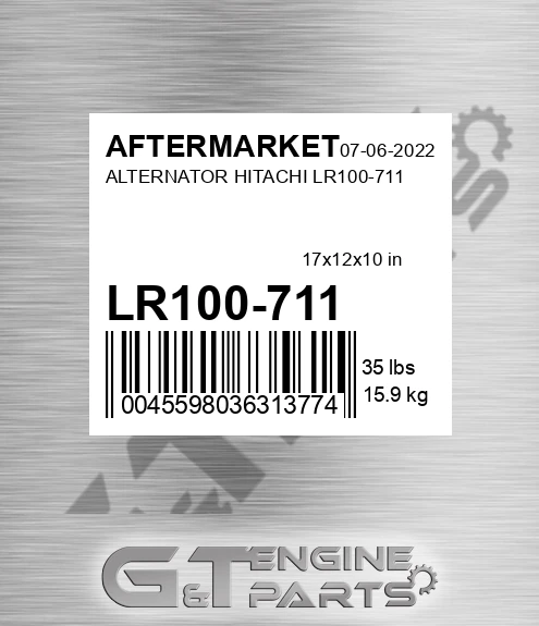 LR100-711 Alternator Hitachi Lr100-711 for AFTERMARKET