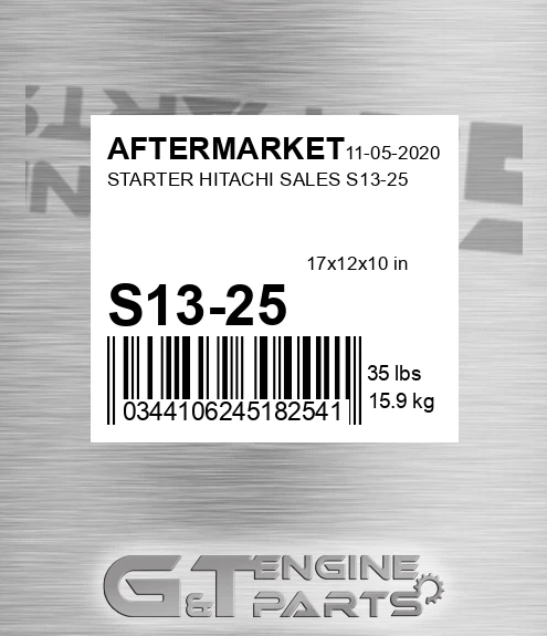 S13-25 Starter Hitachi Sales S13-25 for AFTERMARKET