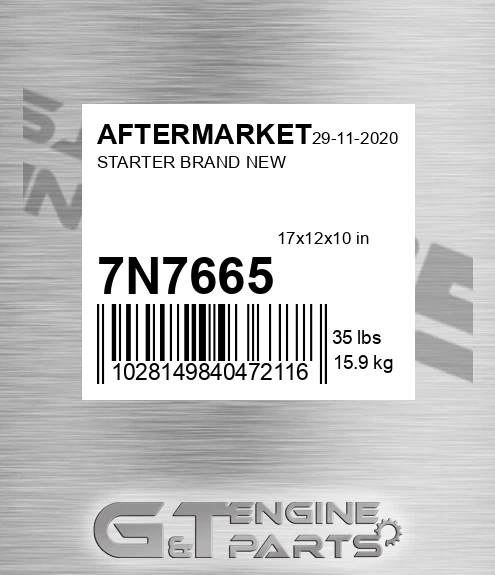 7N7665 Starter Brand New for AFTERMARKET
