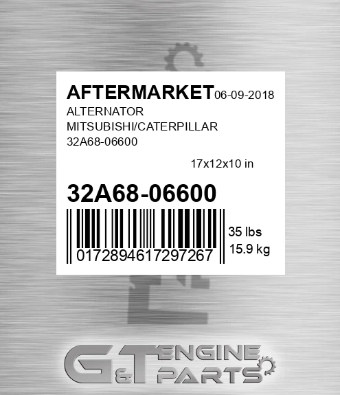 32A68-06600 Alternator Mitsubishi/caterpillar 32a68-06600