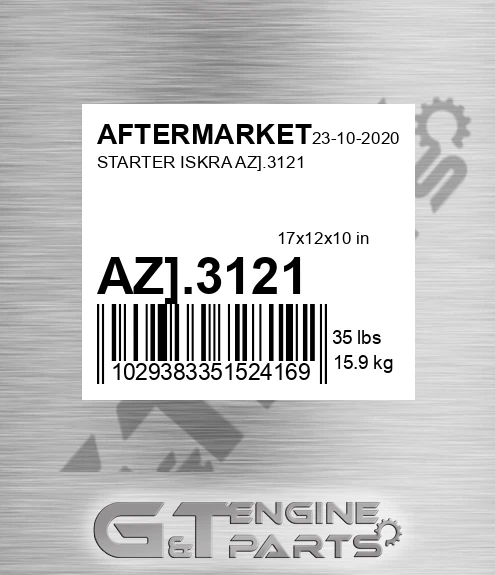 AZ].3121 Starter Iskra Az].3121 for AFTERMARKET