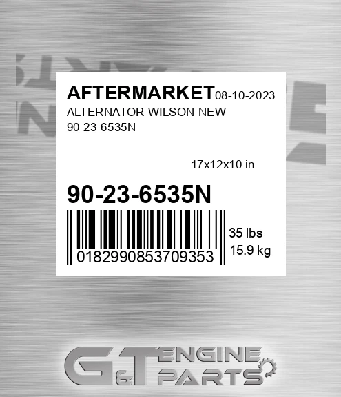 90-23-6535N Alternator Wilson New 90-23-6535n for AFTERMARKET