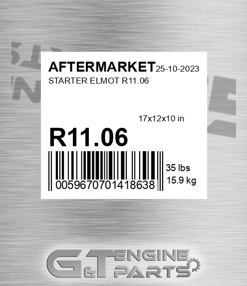 R11.06 Starter Elmot R11.06 for AFTERMARKET
