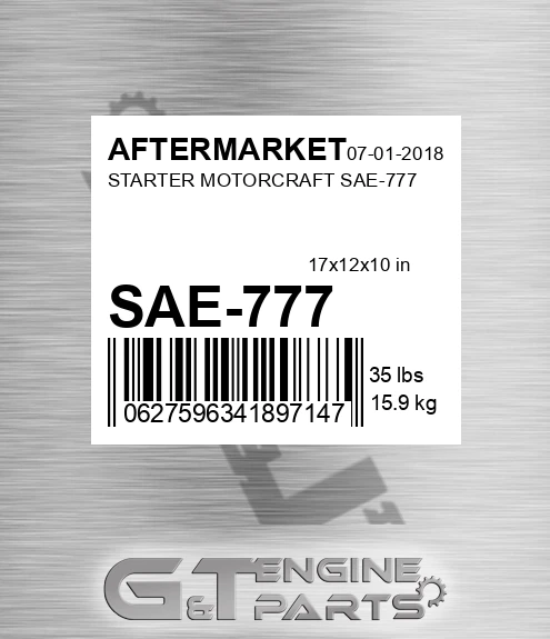 SAE-777 Starter Motorcraft Sae-777 for AFTERMARKET