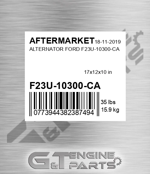 F23U-10300-CA Alternator Ford F23u-10300-ca for AFTERMARKET