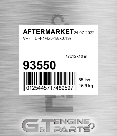 935-50 Vr-tfe-4-1/4x5-1/8x0.197 for AFTERMARKET