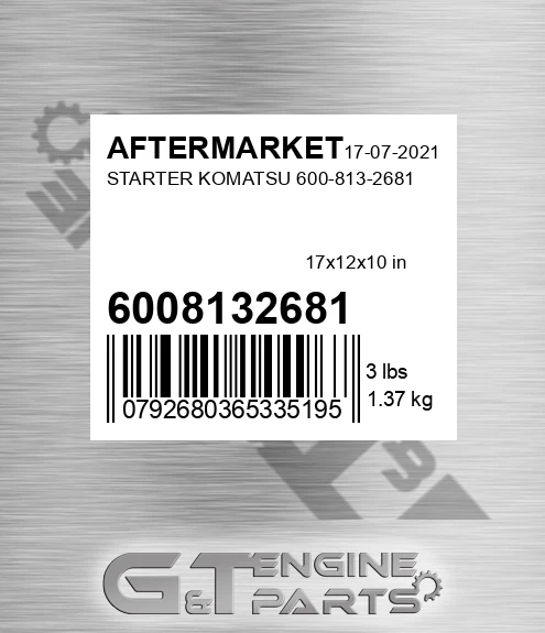 6008132681 Starter Komatsu for AFTERMARKET