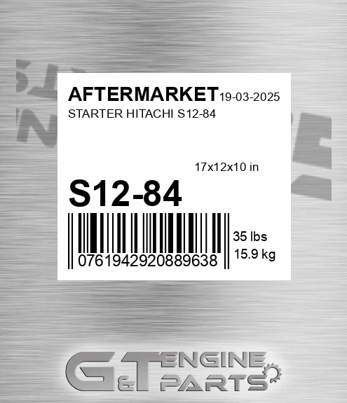 S12-84 Starter Hitachi S12-84 for AFTERMARKET