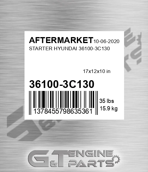 36100-3C130 Starter Hyundai 36100-3c130 for AFTERMARKET