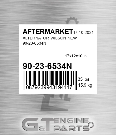 90-23-6534N Alternator Wilson New 90-23-6534n for AFTERMARKET