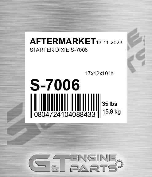 S-7006 Starter Dixie S-7006 for AFTERMARKET