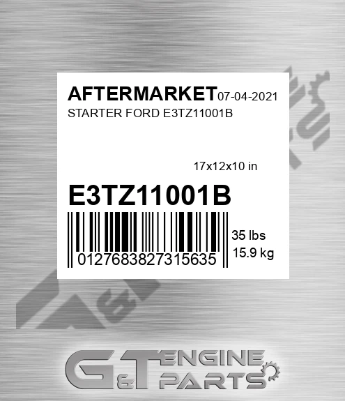 E3TZ11001B Starter Ford for AFTERMARKET