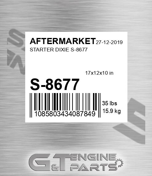 S-8677 Starter Dixie S-8677 for AFTERMARKET
