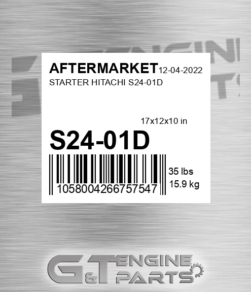 S24-01D Starter Hitachi S24-01d for AFTERMARKET