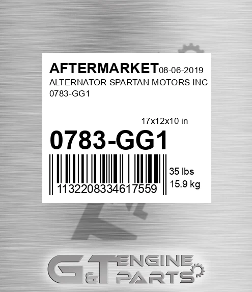 0783-GG1 Alternator Spartan Motors Inc 0783-gg1 for AFTERMARKET