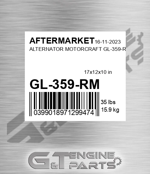 GL-359-RM Alternator Motorcraft Gl-359-rm for AFTERMARKET