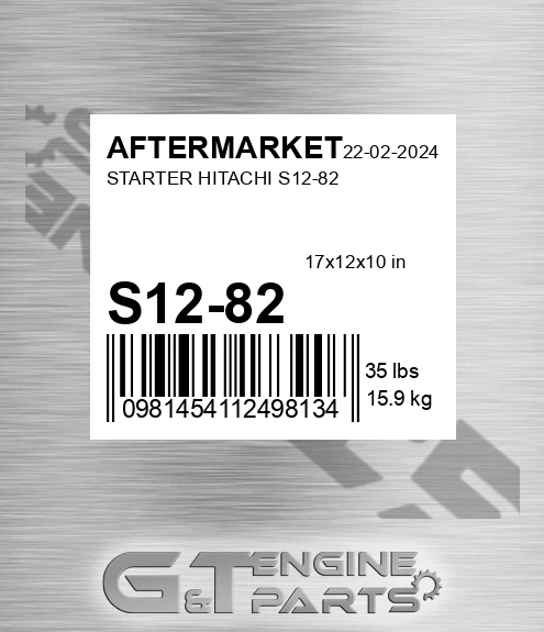 S12-82 Starter Hitachi S12-82 for AFTERMARKET
