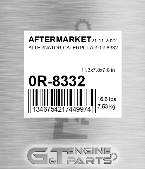 0R-8332 Alternator Caterpillar 0r-8332 for AFTERMARKET