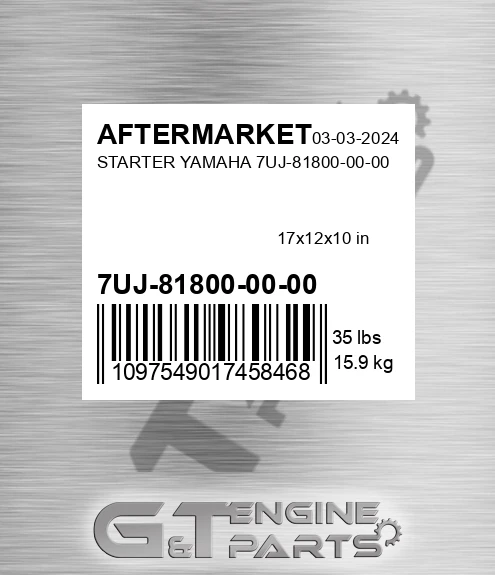 7UJ-81800-00-00 Starter Yamaha 7uj-81800-00-00 for AFTERMARKET