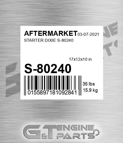 S-80240 Starter Dixie S-80240 for AFTERMARKET