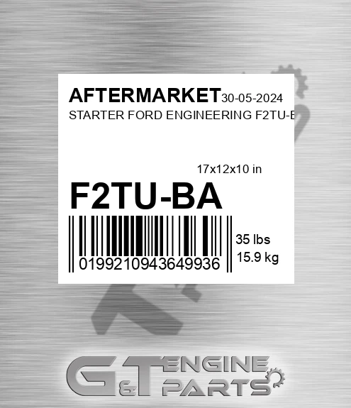 F2TU-BA Starter Ford Engineering F2tu-ba for AFTERMARKET