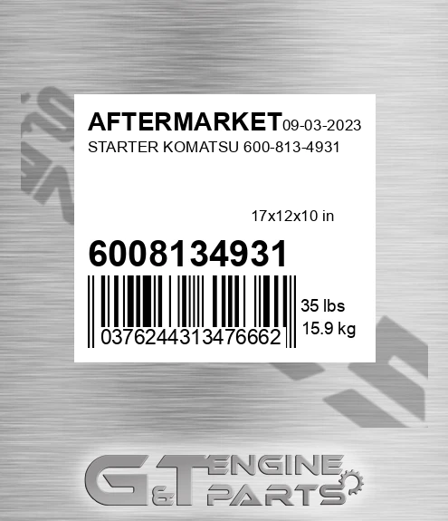 6008134931 Starter Komatsu for AFTERMARKET