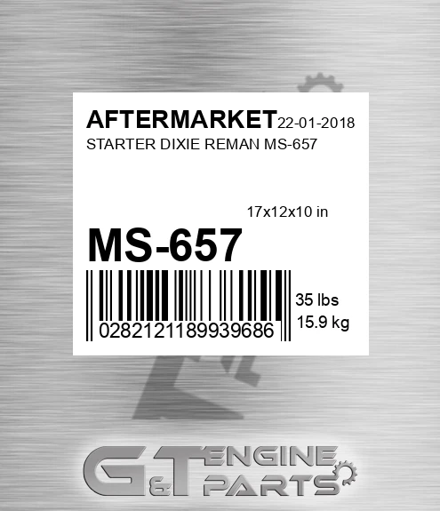 MS-657 Starter Dixie Reman Ms-657