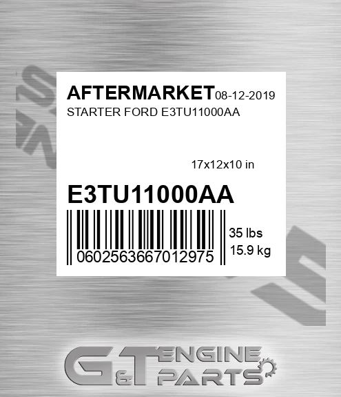 E3TU11000AA Starter Ford for AFTERMARKET