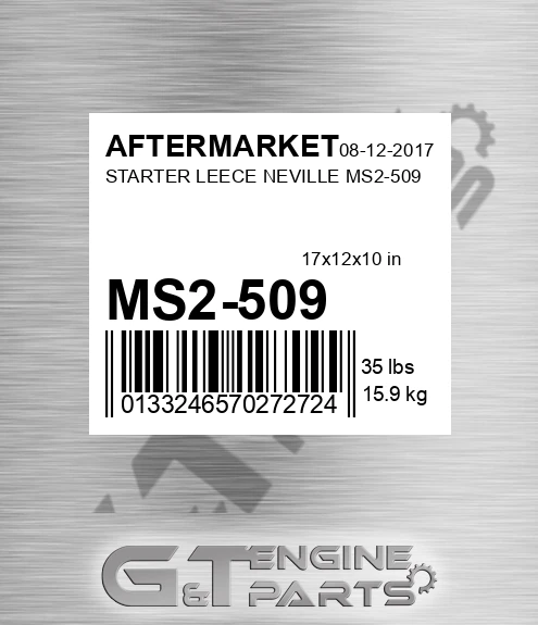 MS2-509 Starter Leece Neville Ms2-509 for AFTERMARKET