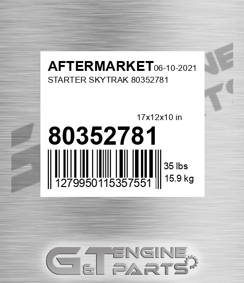 80352781 Starter Skytrak for AFTERMARKET
