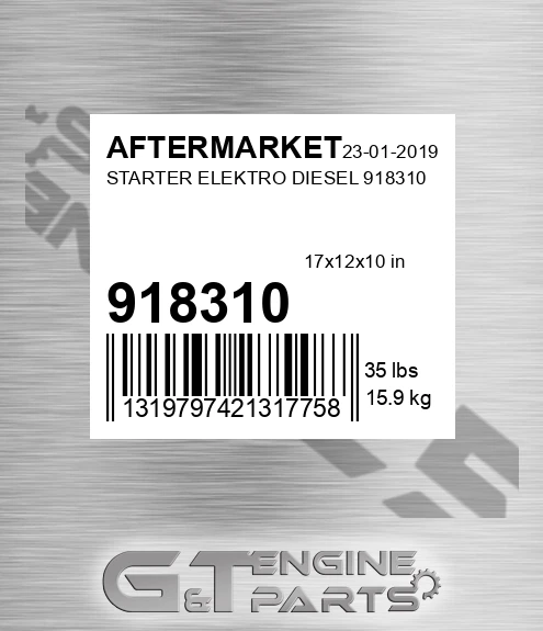 918310 Starter Elektro Diesel for AFTERMARKET