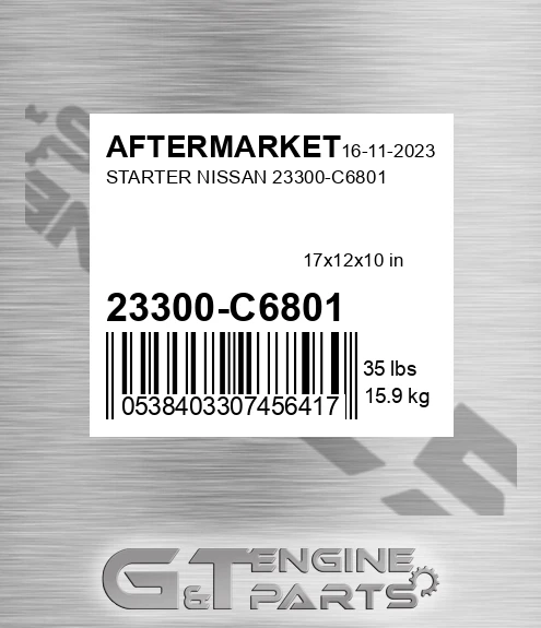 23300-C6801 Starter Nissan 23300-c6801 for AFTERMARKET