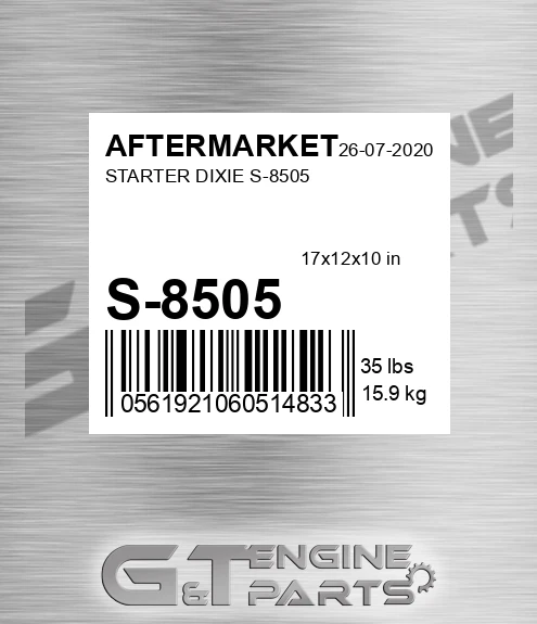 S-8505 Starter Dixie S-8505 for AFTERMARKET