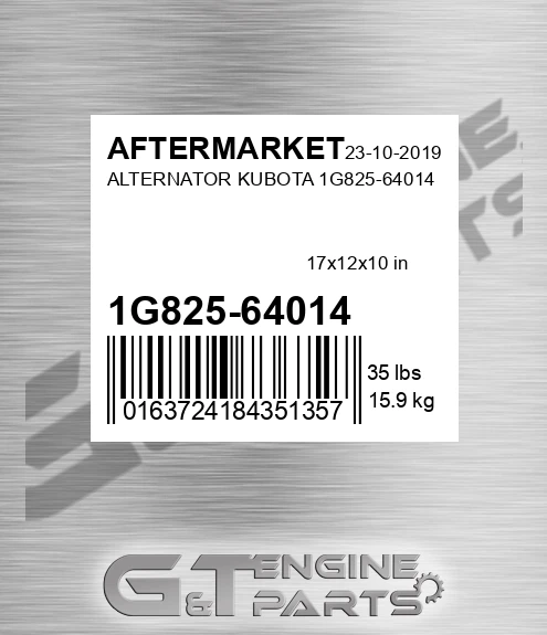 1G825-64014 Alternator Kubota 1g825-64014
