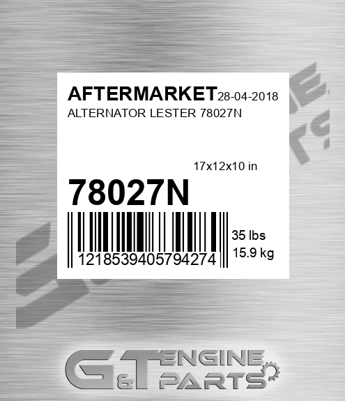78027N Alternator Lester