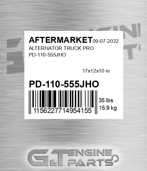 PD-110-555JHO Alternator Truck Pro Pd-110-555jho for AFTERMARKET