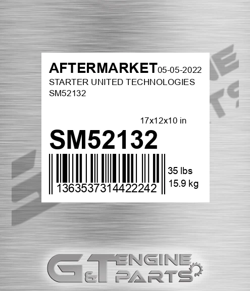 SM52132 Starter United Technologies for AFTERMARKET