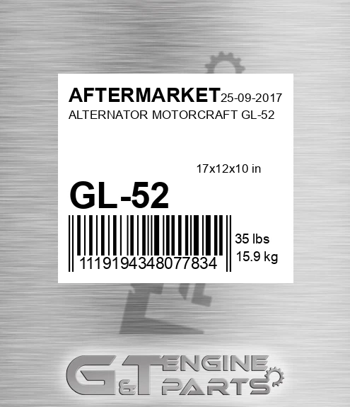 GL-52 Alternator Motorcraft Gl-52 for AFTERMARKET