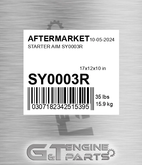 SY0003R Starter Aim for AFTERMARKET