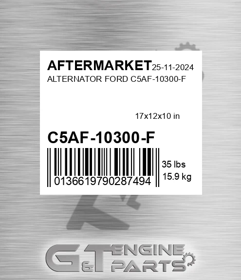 C5AF-10300-F Alternator Ford C5af-10300-f for AFTERMARKET