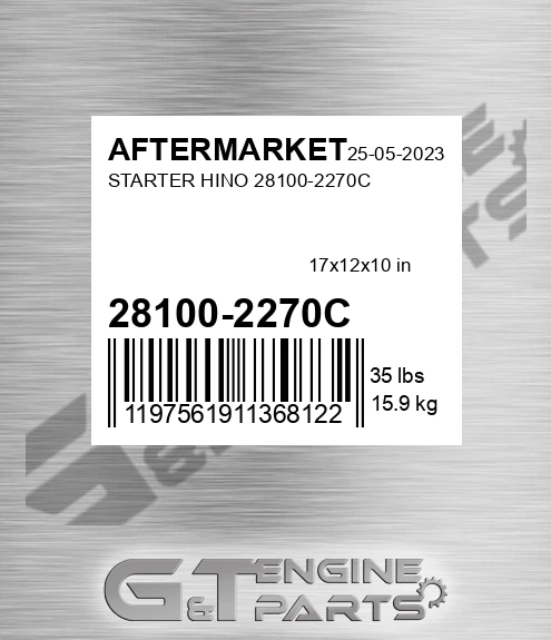 28100-2270C Starter Hino 28100-2270c for AFTERMARKET