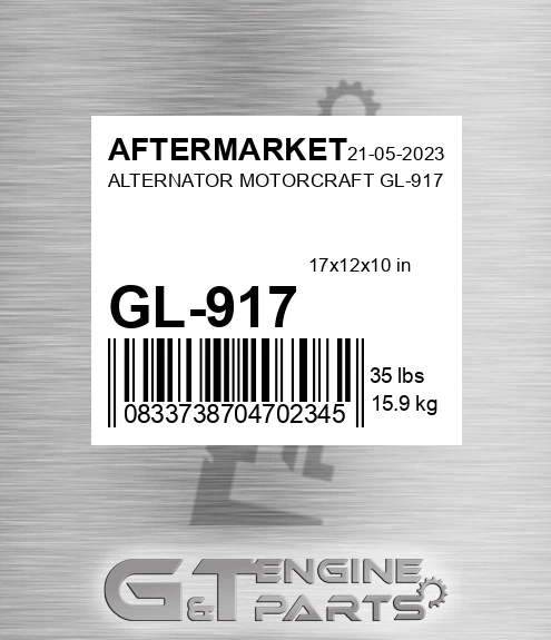GL-917 Alternator Motorcraft Gl-917 for AFTERMARKET