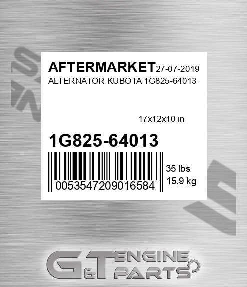 1G825-64013 Alternator Kubota 1g825-64013