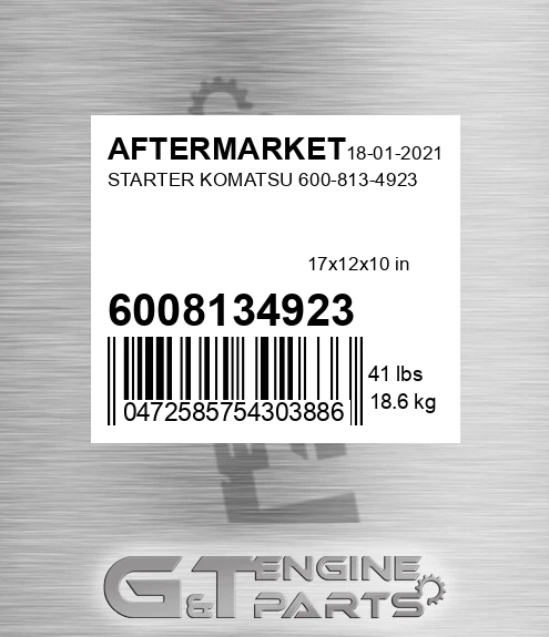 6008134923 Starter Komatsu for AFTERMARKET