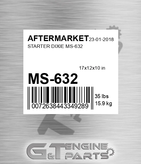 MS-632 Starter Dixie Ms-632 for AFTERMARKET