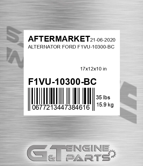 F1VU-10300-BC Alternator Ford F1vu-10300-bc for AFTERMARKET