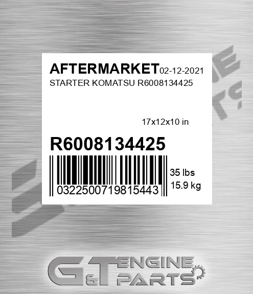 R6008134425 Starter Komatsu for AFTERMARKET